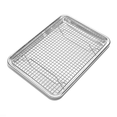 Stainless Steel Baking Cooling Wire Rack Jelly Roll Cookie Sheet Oven