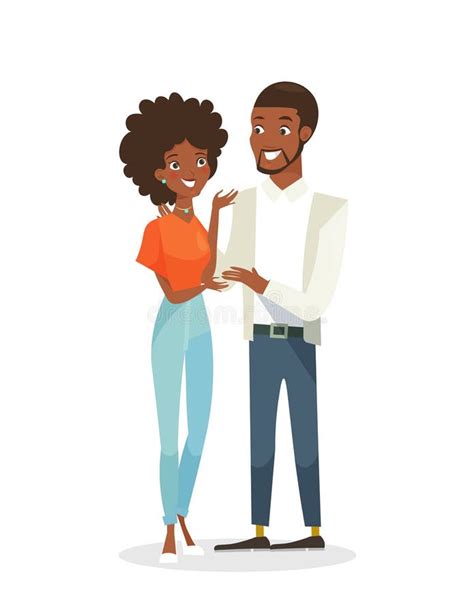 Black Cartoon Love Couple Poster Black Afro American Couple Hugging