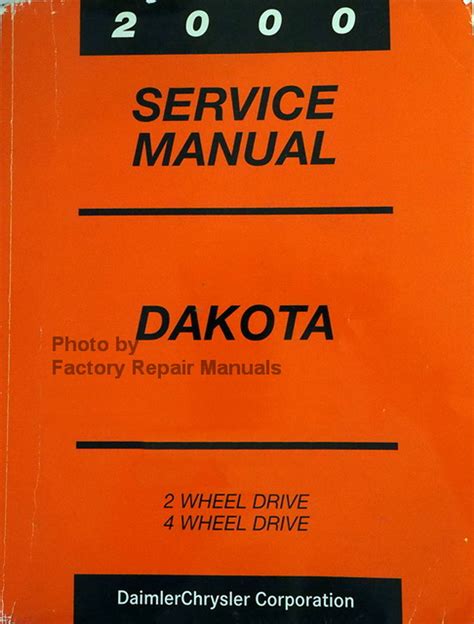 2000 Dodge Dakota Pickup Factory Service Manual Original Shop Repair