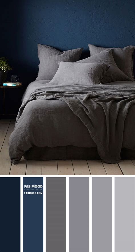 Navy Blue And Grey Bedroom Colour Combo