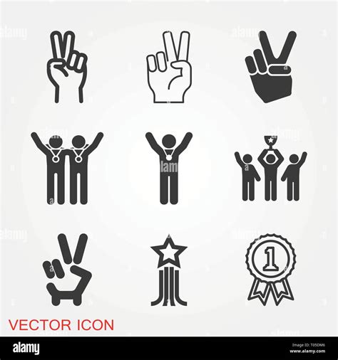Victory Icon Vector Sign Symbol For Design Stock Vector Image And Art Alamy