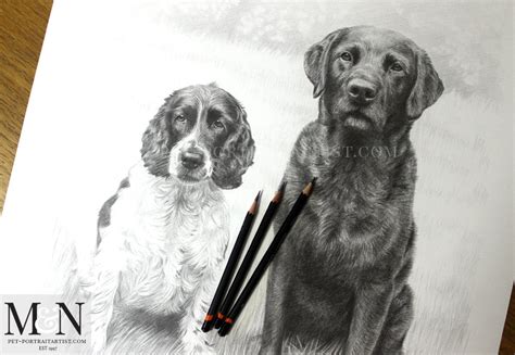 Dog Pencil Portraits 2 Melanie And Nicholas Pet Portraits