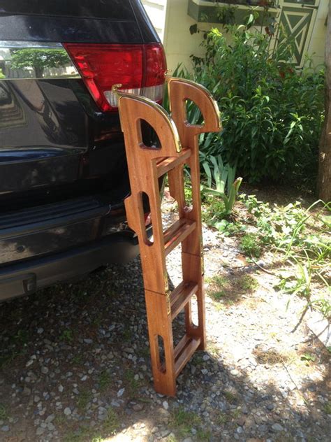 It takes a while, but one day, it finally arrives on your doorstep. boarding ladder for sailboat - by MattObjects @ LumberJocks.com ~ woodworking community