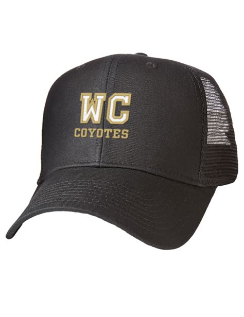 Weatherford College Coyotes Embroidered Cotton Twill Trucker Style Mesh