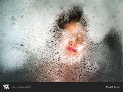 A Girl S Face Underwater In A Bathtub Stock Photo Offset