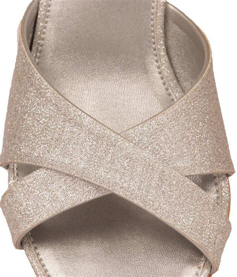 Liza Womens Synthetic Silver Heeled Slip On Price In India Buy Liza