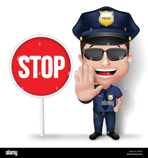 Traffic Policeman Hand Stop Sign High Resolution Stock Photography And