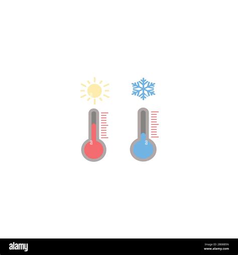 Thermometer Low Cold Temperature And High Hot Temperature Vector