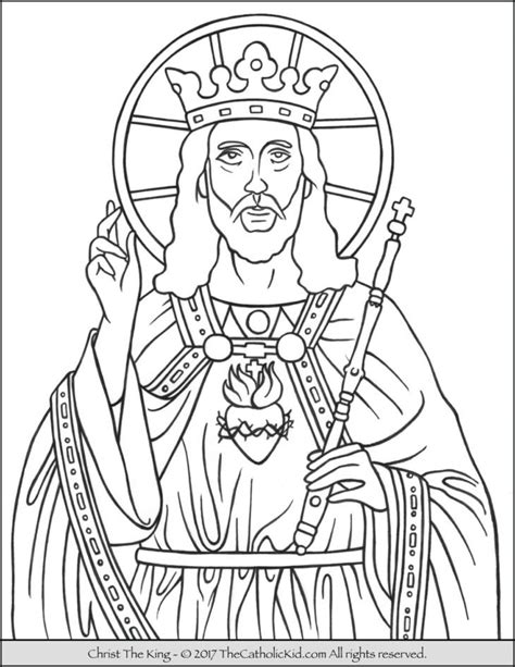 Christ The King Coloring Page