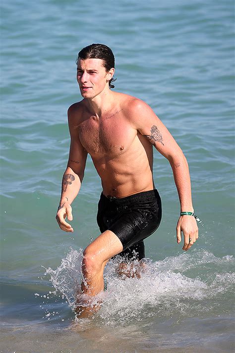 Shawn Mendes Flaunts His Abs While Shirtless In Miami 7 Weeks After Camila Cabello Split Big