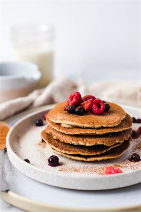 The Best Vegan Gluten Free Pancakes 9 Ingredients No Bananas