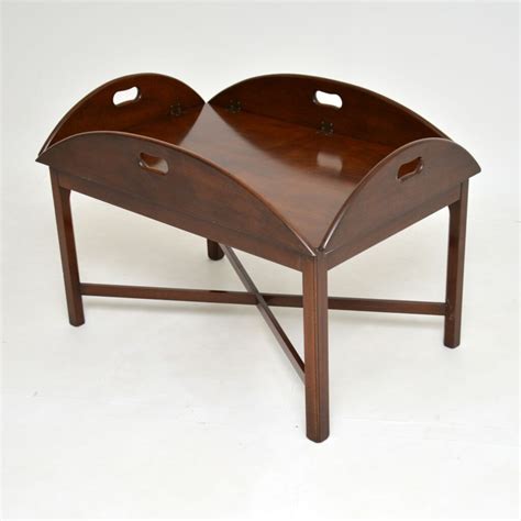 Antique Mahogany Butler Tray Top Coffee Table Marylebone Antiques