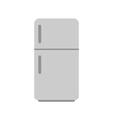 Refrigerator Clipart Vector Illustration Simple Stainless Steel Fridge