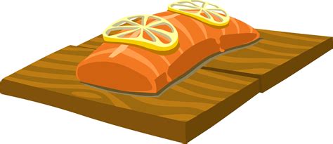 Clipart Food Cedar Plank Salmon Image