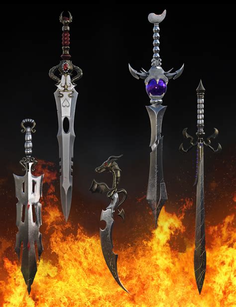 Fantasy Swords Collection Vol1 For Genesis 8 Daz 3d