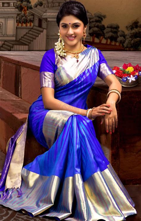 Amazing Blue Color Soft Silk Designer Sarees Kkbn7285 Bridal Sarees South Indian