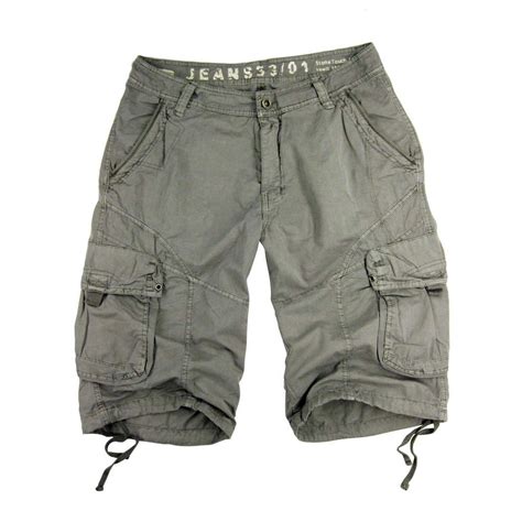 Stone Touch Jeans Mens Military Style Cargo Pocket Shorts Plus Size
