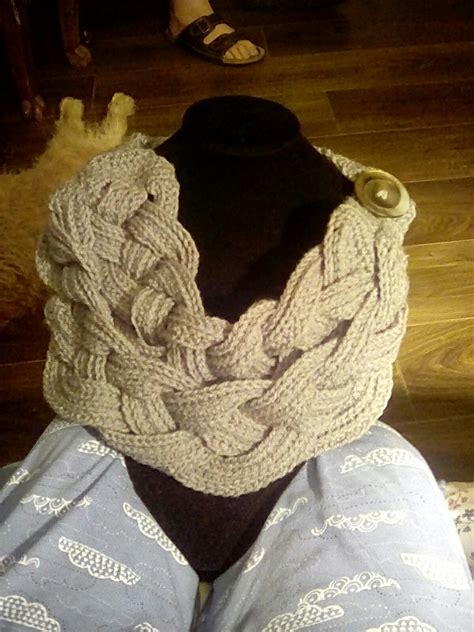 First Attempt At Crocheting The Double Celtic Braid Cowl Scarf Braided