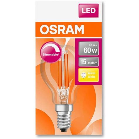 X Osram Led Filament Leuchtmittel Classic Tropfen W W E K