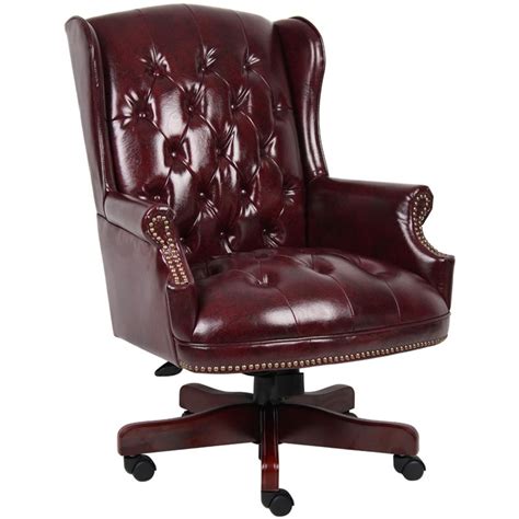 Boss Office Traditional High Back Faux Leather Tufted Executive Chair