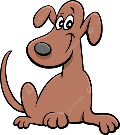 Cartoon Funny Dog Comic Animal Character Cartoon Dog Ears Vector