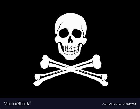 Jolly Roger Flag Royalty Free Vector Image Vectorstock