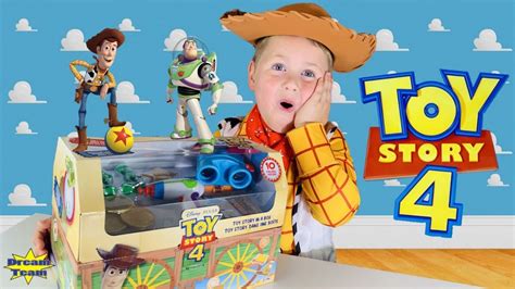Toy Story 4 In A Box Woody Opens Up Andys Toy Box Lenny Binoculars