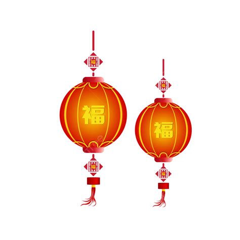 Chinese New Year Lantern Hd Transparent Hand Painted Chinese Red