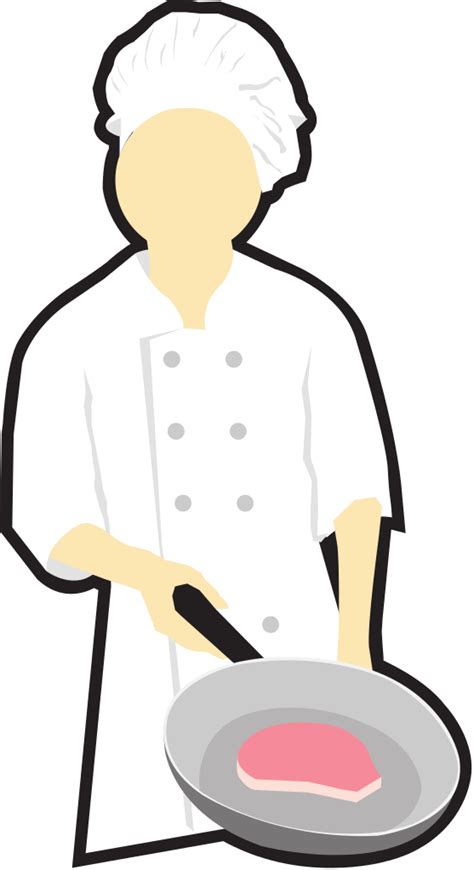 Free svg image & icon. File:Chef cooking clip art.svg - Wikimedia Commons