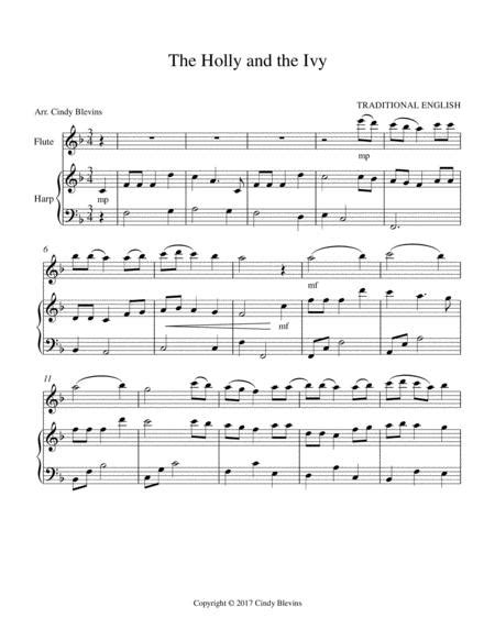 The Holly And The Ivy Arranged For Harp And Flute Sheet Music Pdf