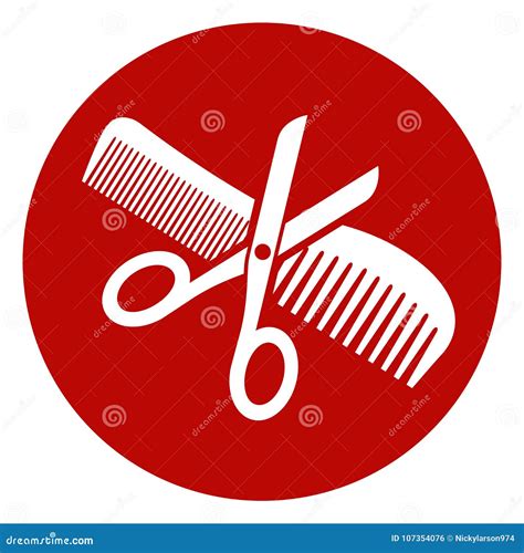 Scissors And Comb Icon Stock Vector Illustration Of Sign 107354076