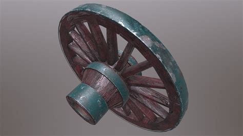 3d Model Wagon Wheel 2 Vr Ar Low Poly Cgtrader