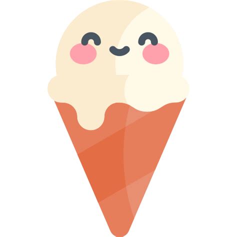 Ice Cream Kawaii Flat Icon