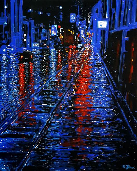 City Lights My Latest Acrylic Painting Rpainting