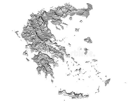 Mapa ulgowa grecji ilustracja wektor Ilustracja złożonej z greeley