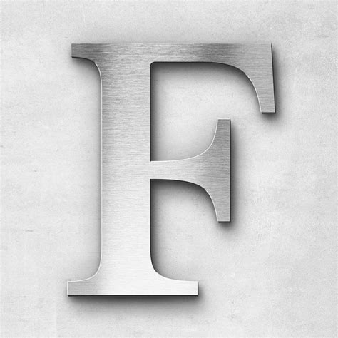 Metal Letter F Uppercase Serif Series