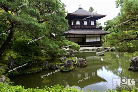 Ginkaku Ji Temple And Its Gardens Kyoto Japan Asia Stock Photo
