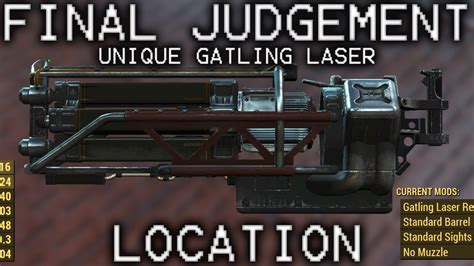 Fallout 4 Final Judgement Unique Gatling Laser Location Youtube