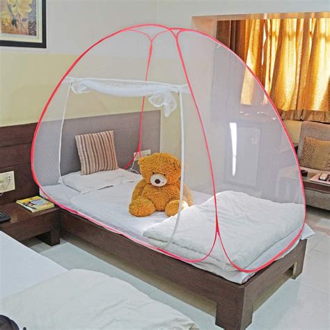 Buy Classic Mosquito Net For Single Bed Foldable Red Online India