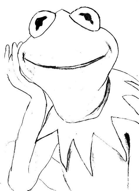 Muppets Character Kermit The Frog Coloring Pages Coloring Sky Frog