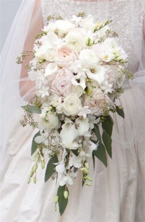 Decor Blush And White Cascading Bridal Bouquet 2647065 Weddbook