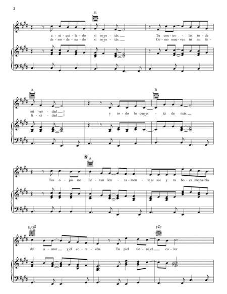 Es Por Ti By Juanes Digital Sheet Music For Score Download And Print