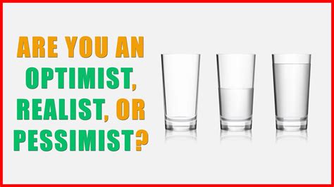 Are You An Optimist Pessimist Or Realist Personality Test Youtube