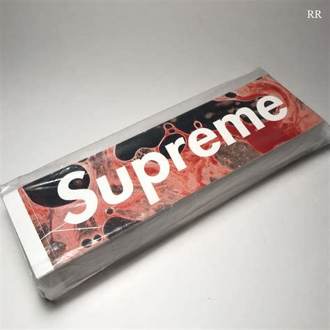Supreme 100 Supreme Blood And Semen Box Logo Stickers Pack Brick Grailed