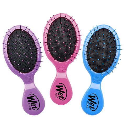 Wet Brush Mini Travel Squirt Detangler Hair Brush Pack Of