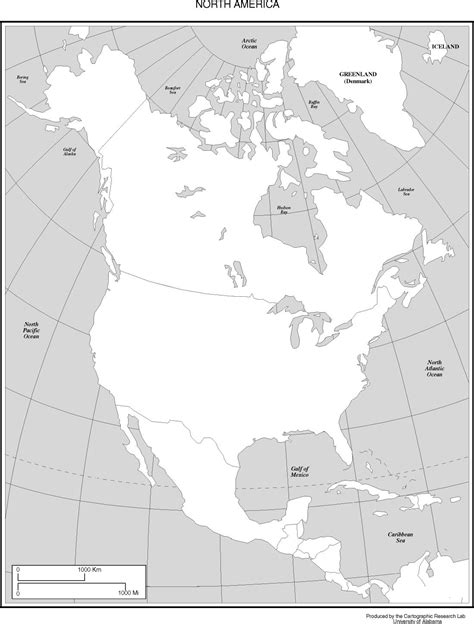 North America Outline Map Full Size