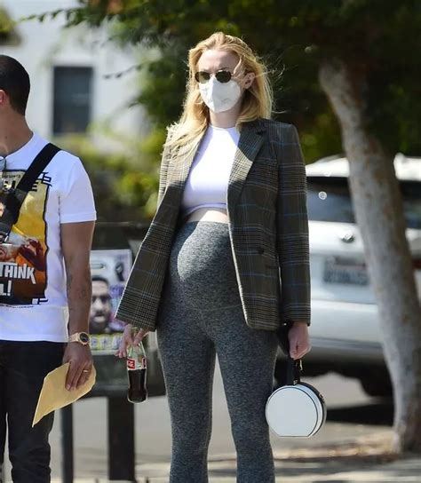 Pregnant Sophie Turner Shows Off Growing Baby Bump On Shopping Trip