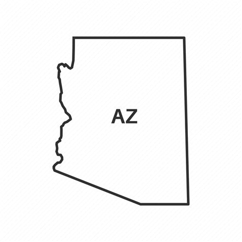 America American State Arizona Borders Map State Usa Icon