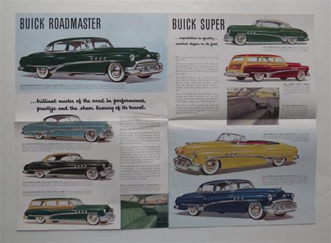 1951 Buick Brochure 40 Series Vintage Car Brochures