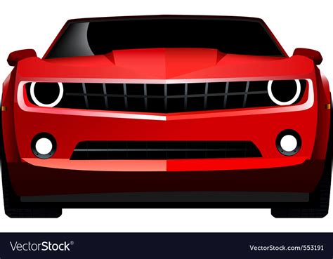 Muscle Car Front Royalty Free Vector Image Vectorstock